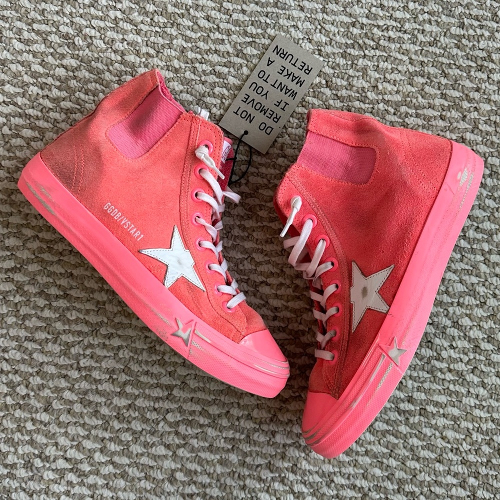 Golden Goose Vstar 2 (Hightop) Neon Pink